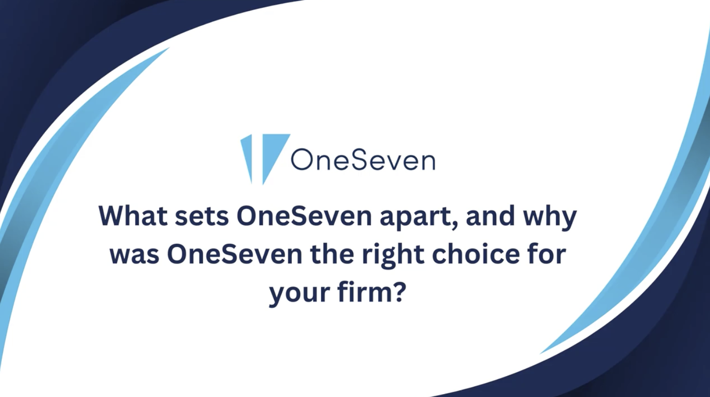 Benefits of choosing OneSeven as your RIA