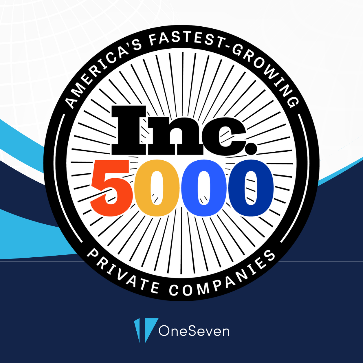 OneSeven's Award for Inc. 5000 America’s Fastest-Growing Private Companies