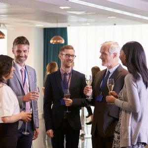 Delegates Networking At Conference Drinks Reception
